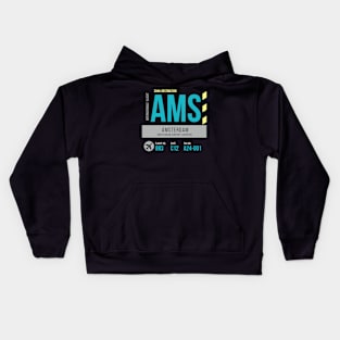 Amsterdam Airport Stylish Luggage Tag (AMS) Kids Hoodie